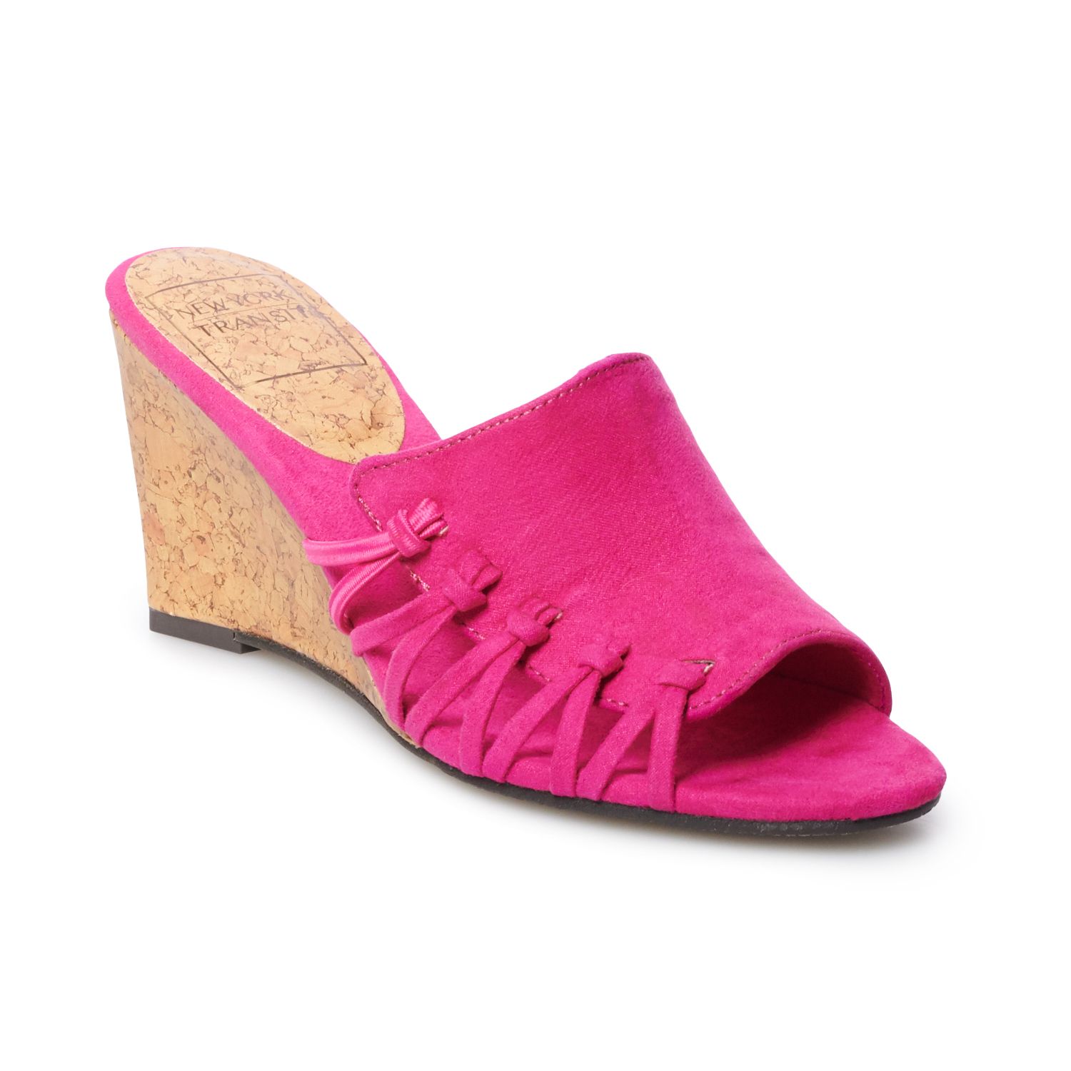 fuschia pink wedge shoes