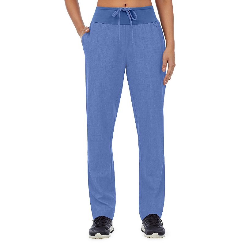 Womens Cuddl Duds Scrubs Classic Pants, Size: XS, Med Blue