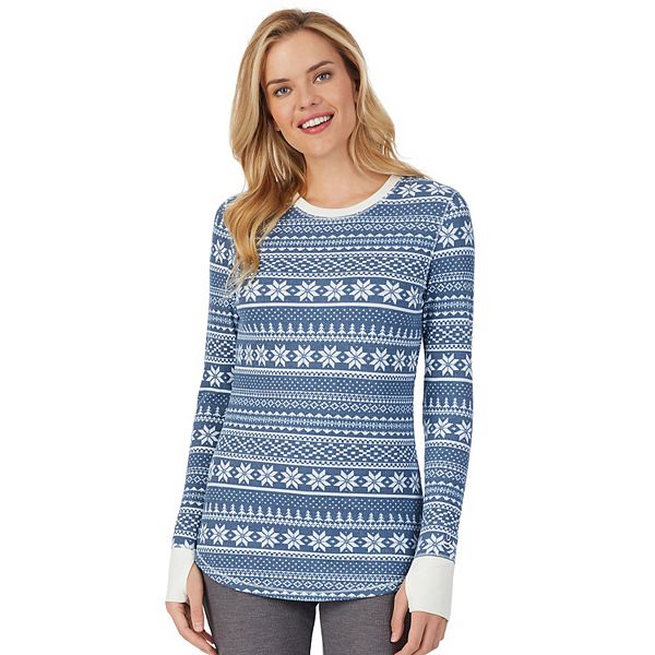 Women's Cuddl Duds® Stretch Thermal Long Sleeve Crewneck Top