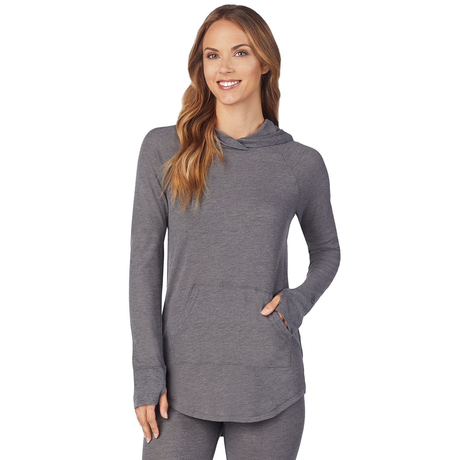 women's cuddl duds hooded fleece sleepshirt