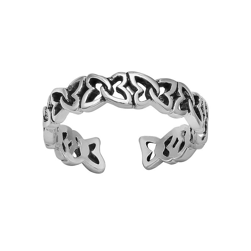 PRIMROSE Sterling Silver Butterfly Toe Ring, Womens