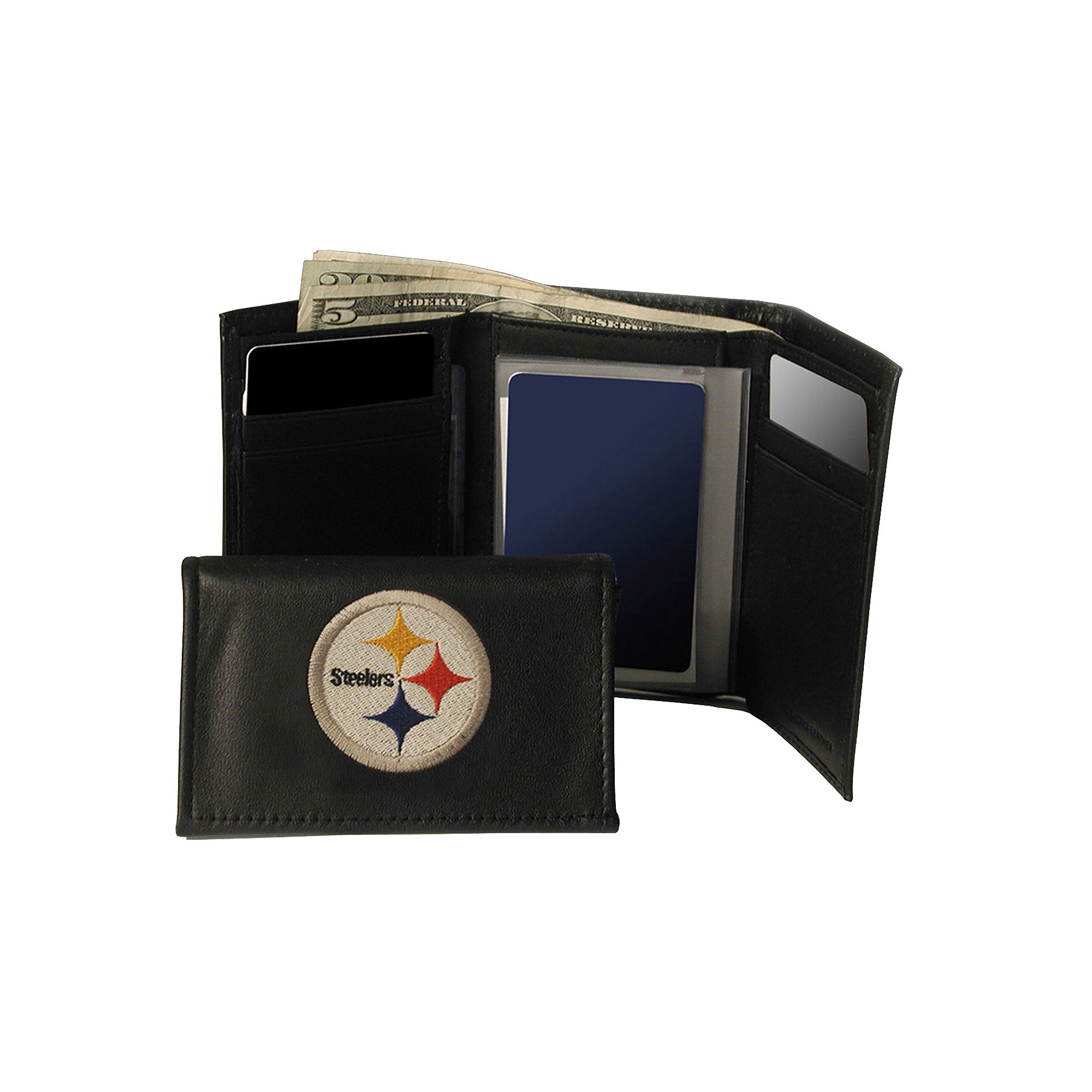 Pittsburgh Steelers Trifold Wallet, Black