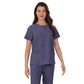 Women's Cuddl Duds® Scrubs Henley Top With 2 Pockets