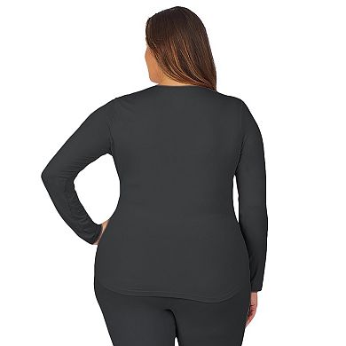 Plus Size Cuddl Duds® Under Scrubs Crewneck Top