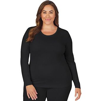 Plus Size Cuddl Duds® Under Scrubs Crewneck Top