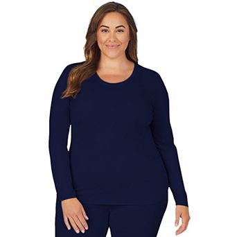 Plus Size Cuddl Duds® Under Scrubs Crewneck Top