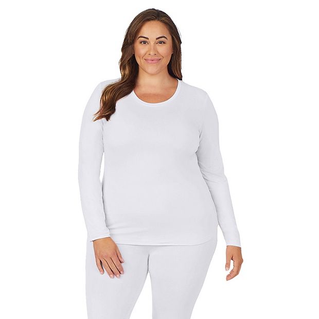 Plus Size Cuddl Duds Under Scrubs Crewneck Top