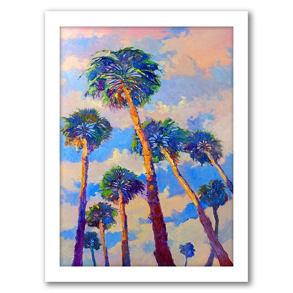 Americanflat Palm Trees at Beach Framed Wall Art