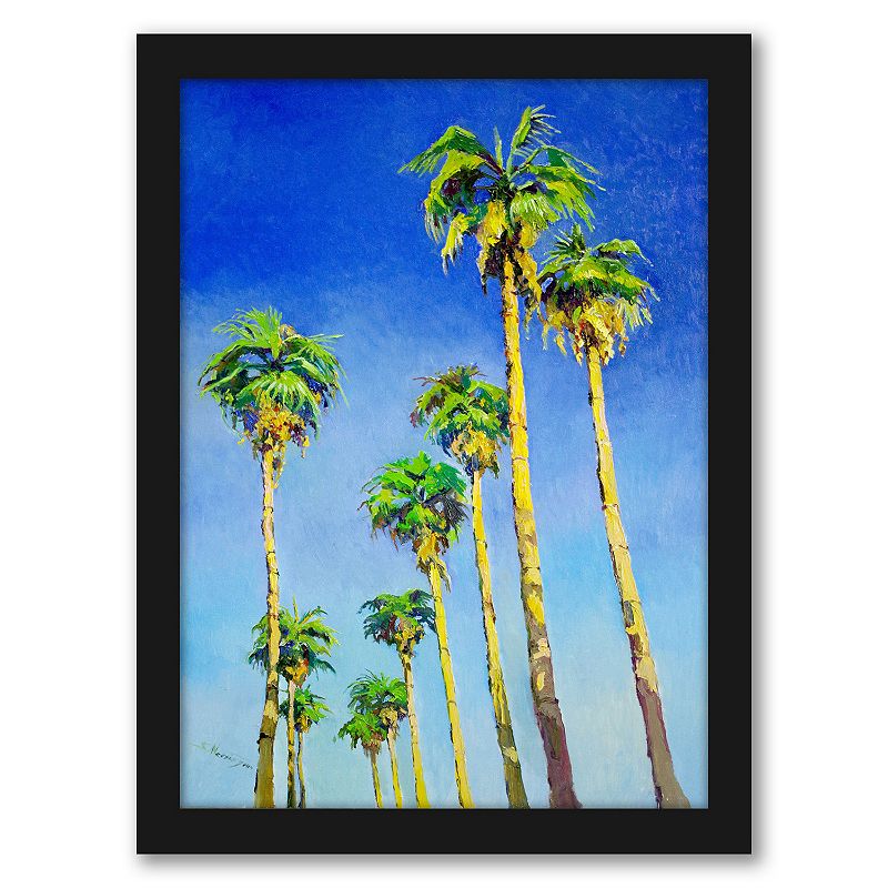 Americanflat Palm Trees On Road Wall Art, Multicolor, 12X15
