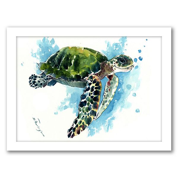 Americanflat Sea Turtle 4 Framed Wall Art