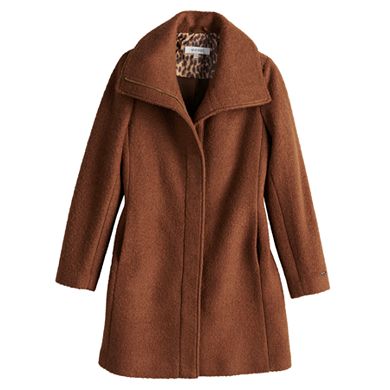 Women's Nine West Boucle Wool-Blend Coat