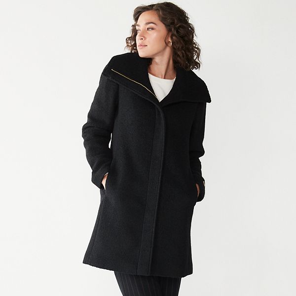 Women s Nine West Boucle Wool Blend Coat