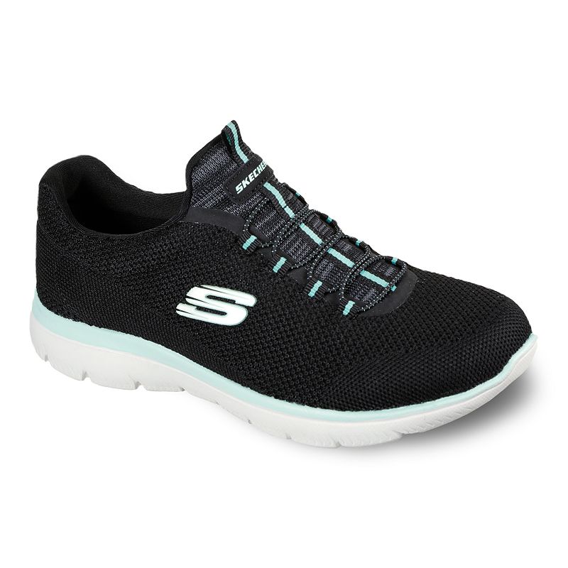 UPC 194880170011 product image for Skechers® Summits Cool Classic Women's Sneakers, Size: 7, Black Turquoise | upcitemdb.com