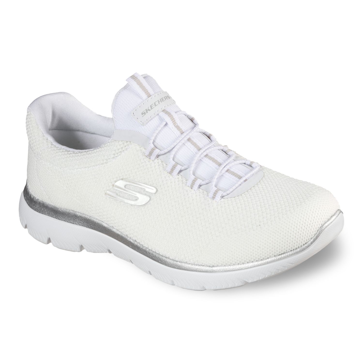 sketchers white shoes for women