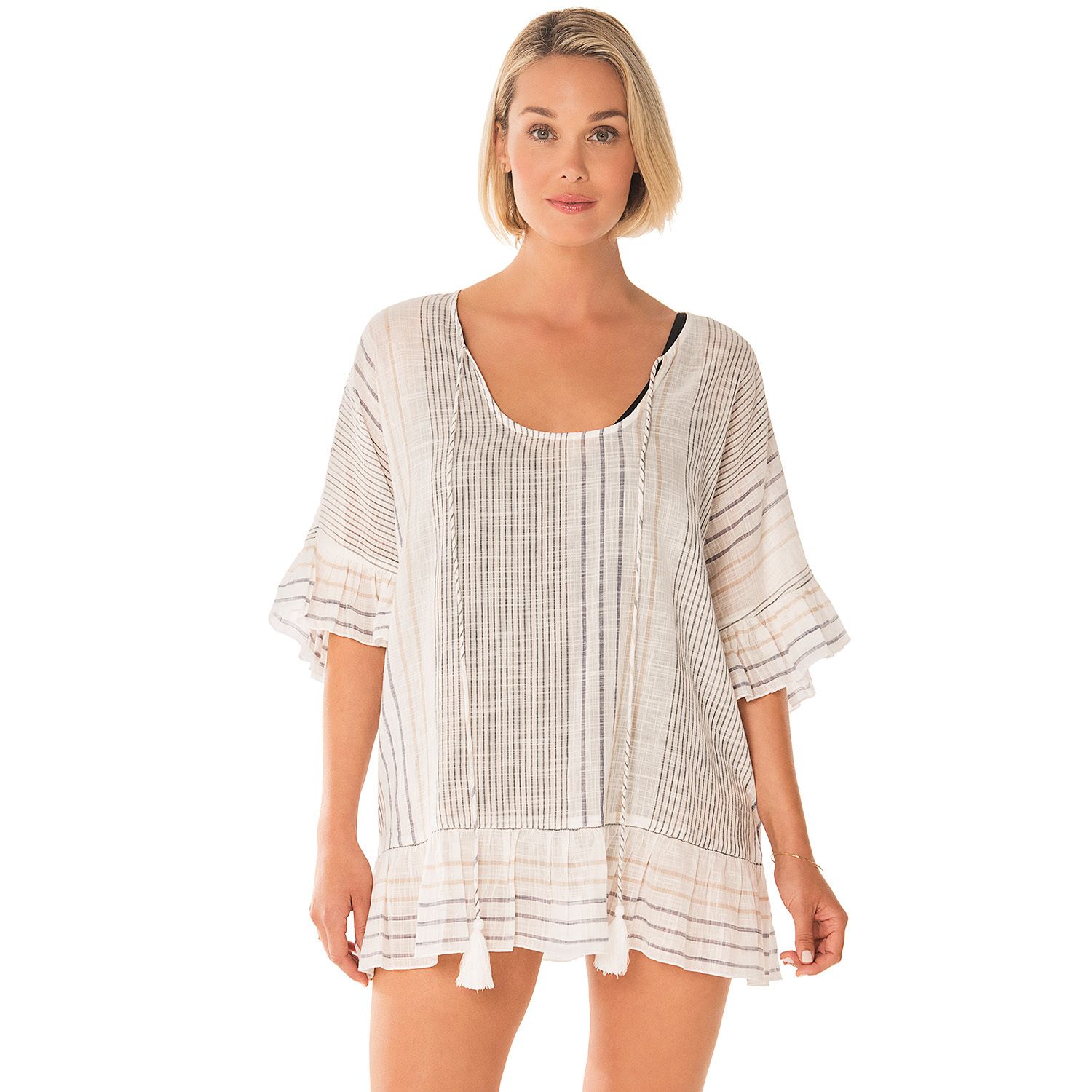 ruffle swim cover up