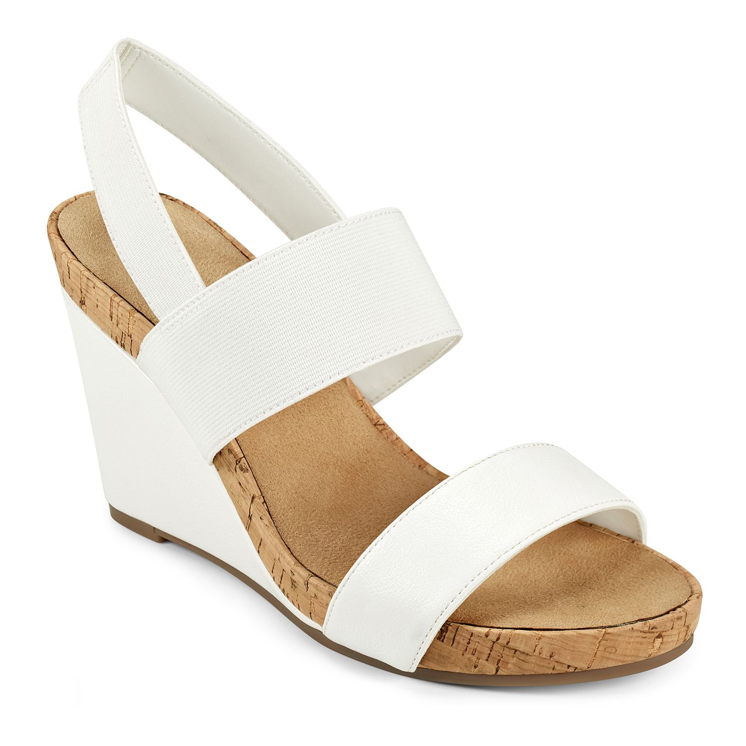 kohls white wedge sandals