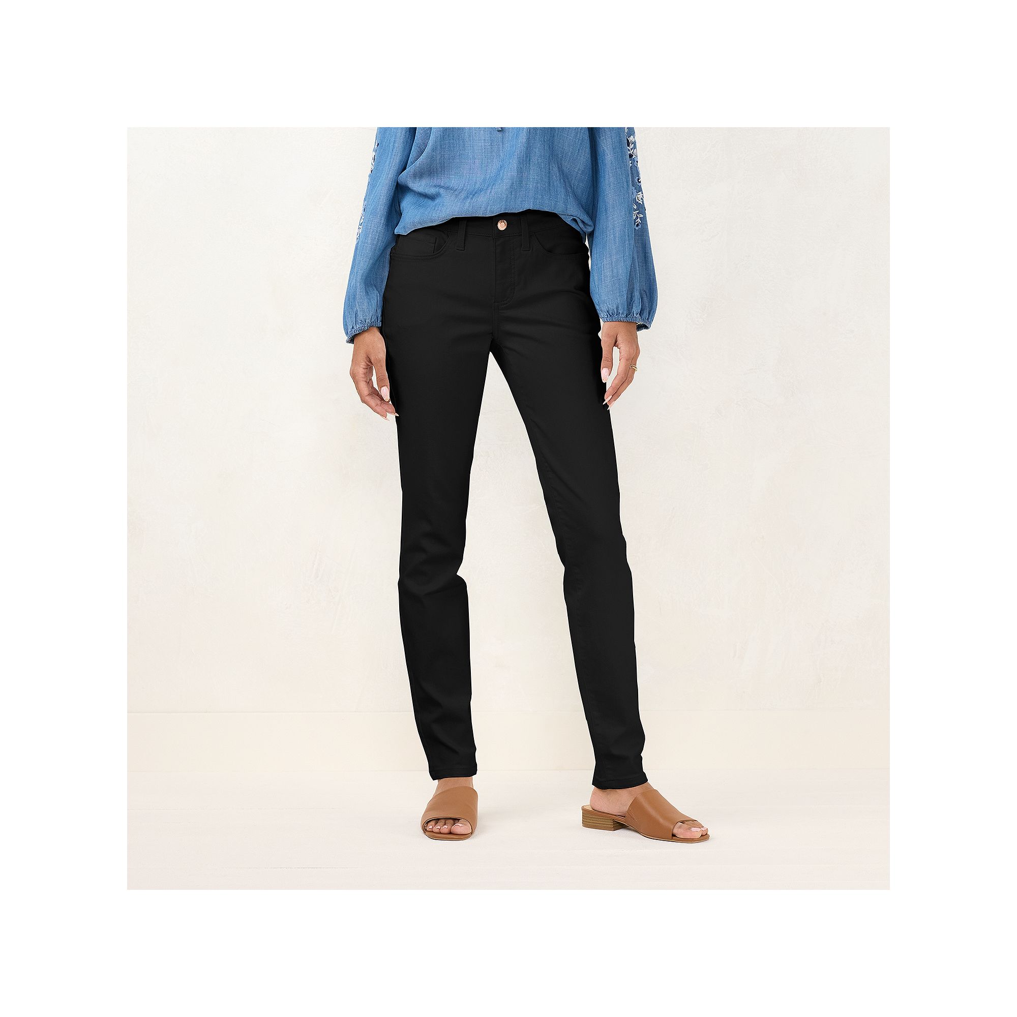 Womens LC Lauren Conrad Feel Good Midrise Skinny Jeans, Size: 0 T/Large, B