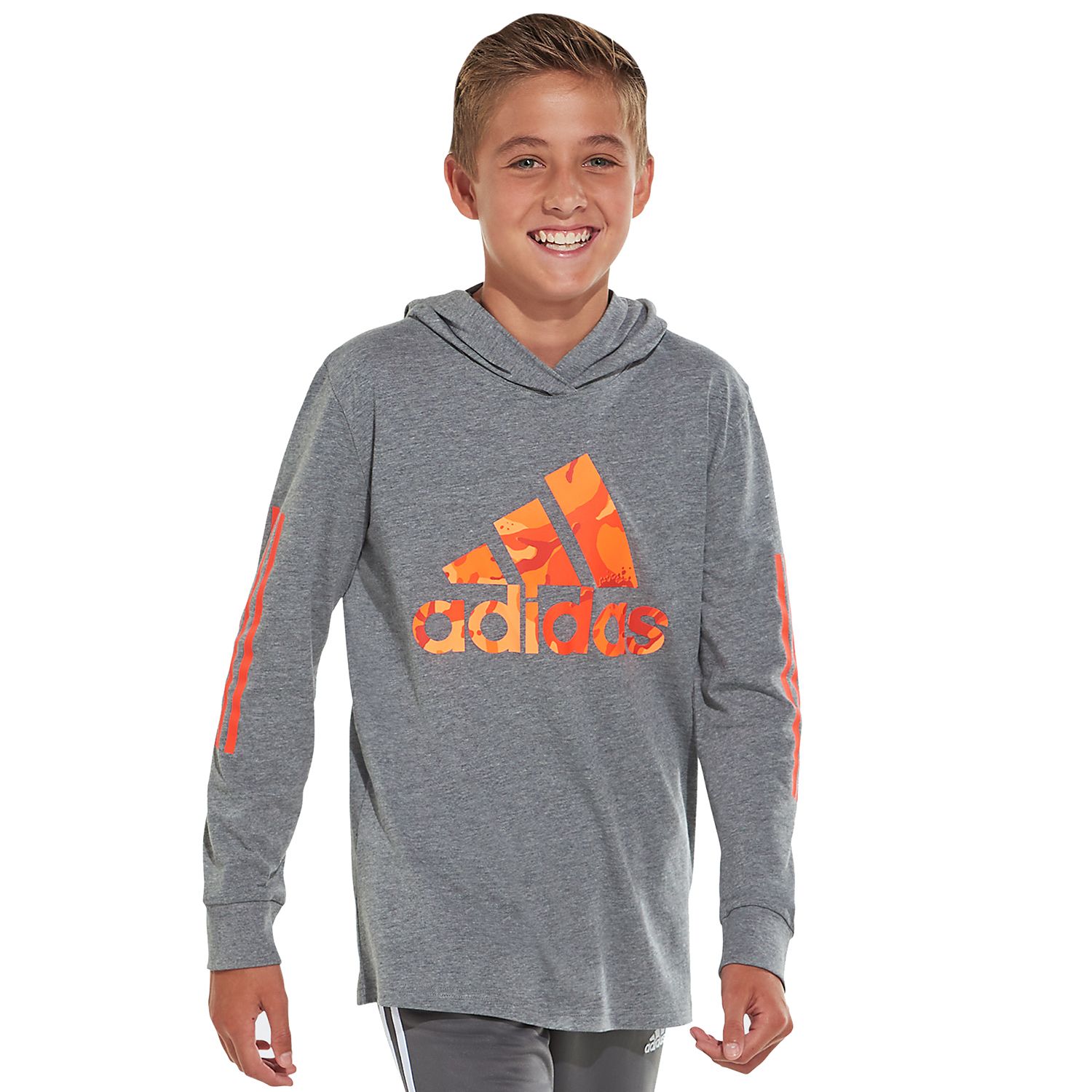 adidas long sleeve hooded t shirt