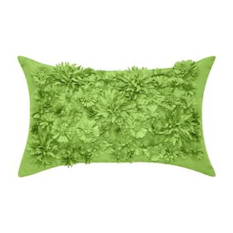 Edie@Home Floral Bouquet Dimensional Indoor & Outdoor Decorative Lumbar Pillow