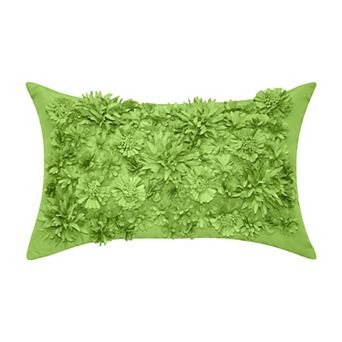 Edie@Home Floral Bouquet Dimensional Indoor & Outdoor Decorative Lumbar Pillow