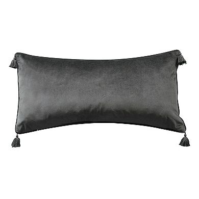 Edie@Home Striped Tassel Lumbar Decorative Pillow