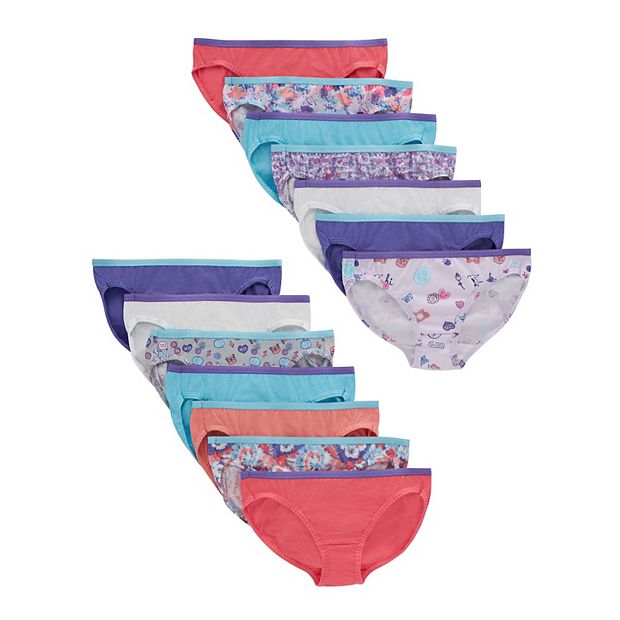 Hanes Panties Pack 14 Und Para Niñas 100% Cotton talla 6 8 10 12 y 14