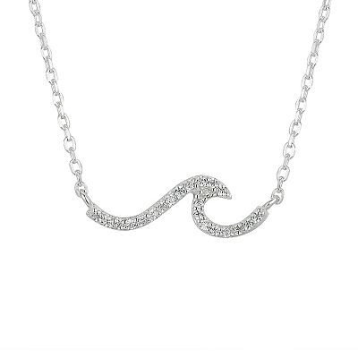 Wave necklace sterling silver hotsell