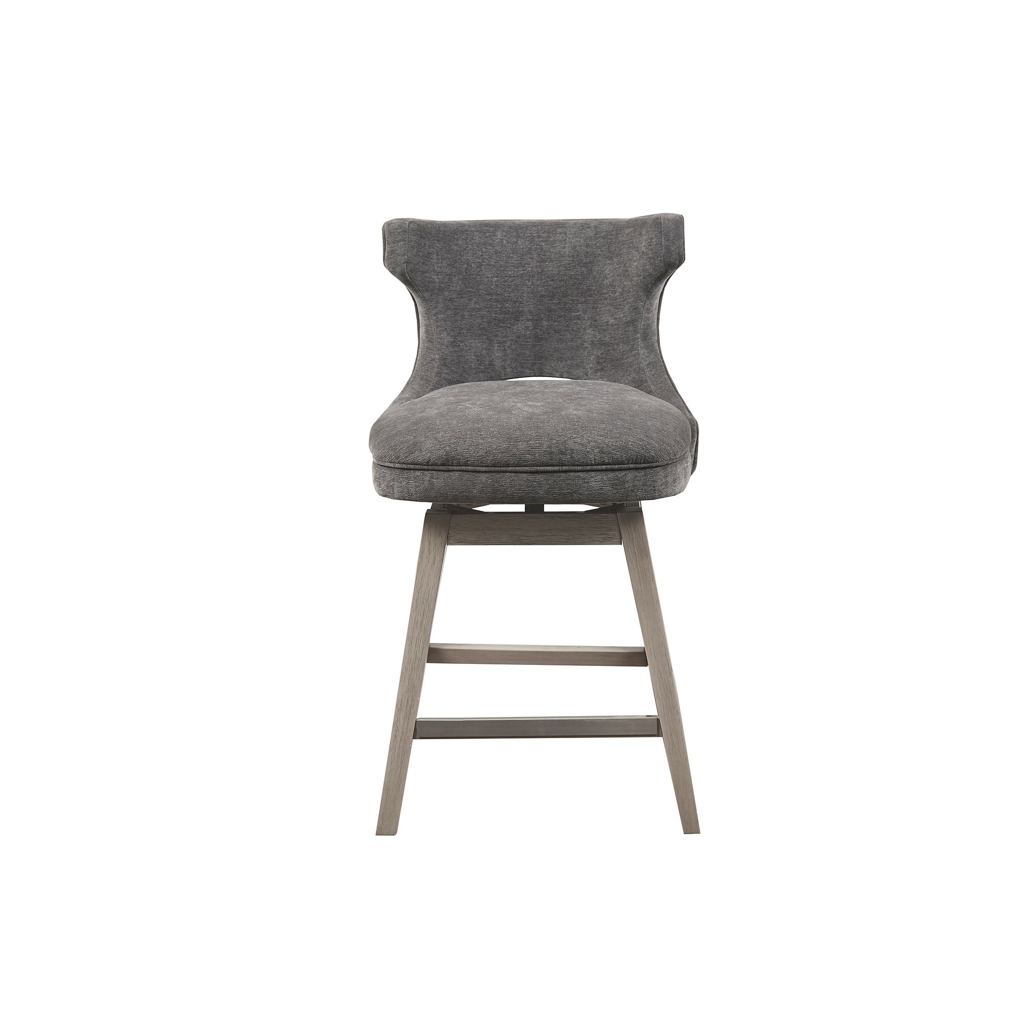 Madison Park Janet Swivel Counter Stool, Grey