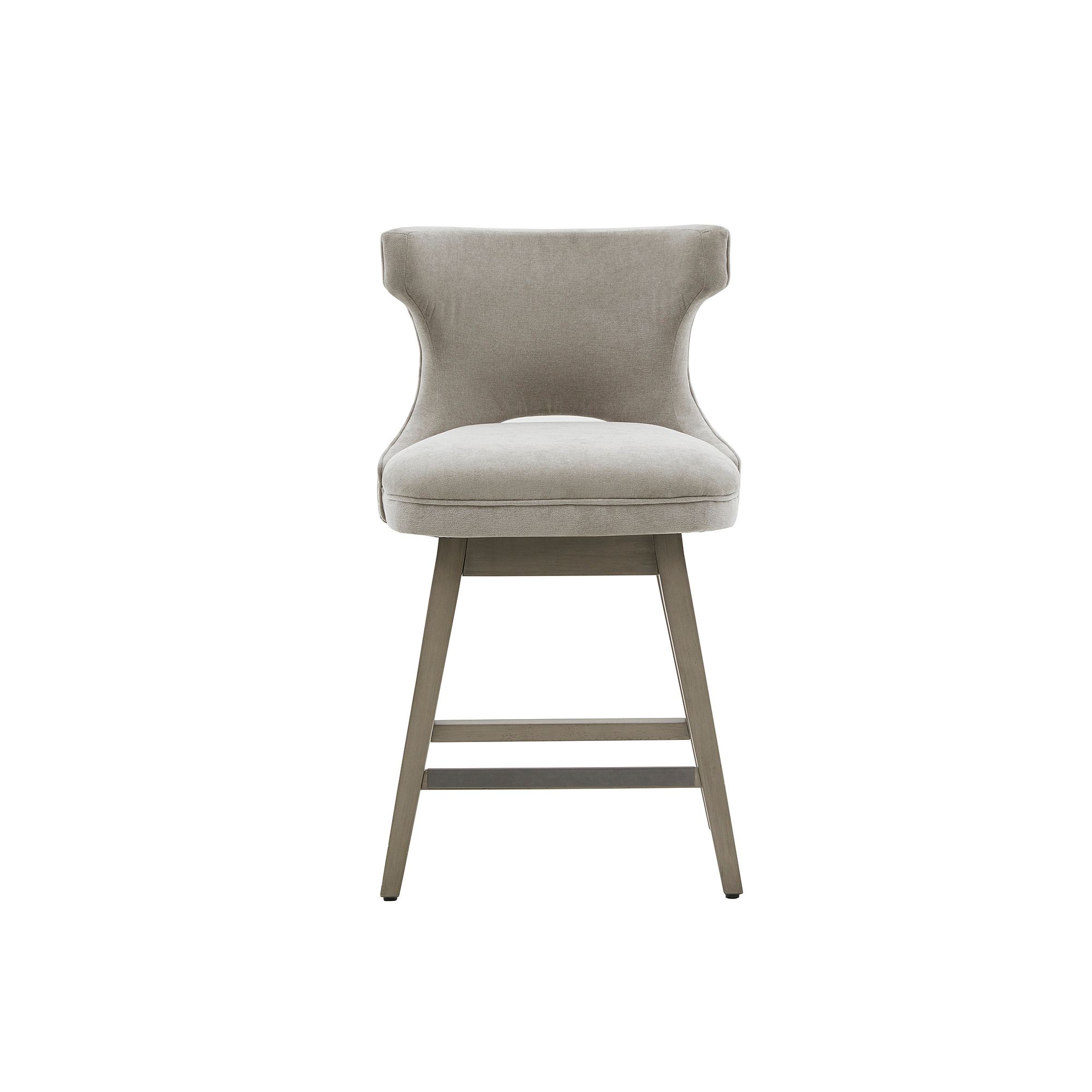 Madison Park Janet Swivel Counter Stool, Light Gray