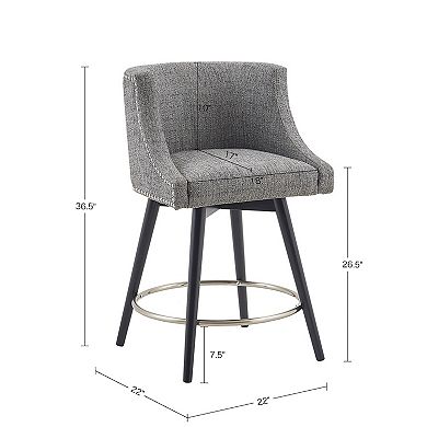 Madison Park Quarry Swivel Counter Stool