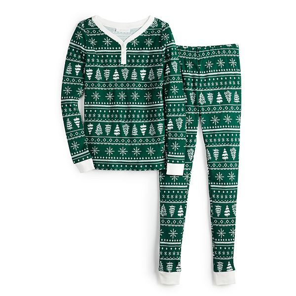 Girls 4 16 LC Lauren Conrad Jammies For Your Families Fairisle Top Bottoms Pajama Set