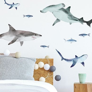 RoomMates Sharks Peel & Stick Wall Decals