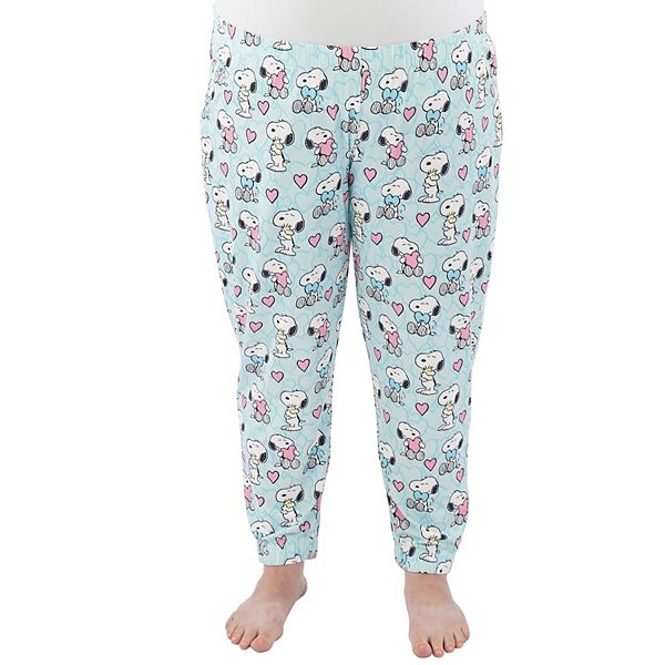 Plus Size Nite Nite by Munki Munki Snoopy Banded Bottom Pajama Pants
