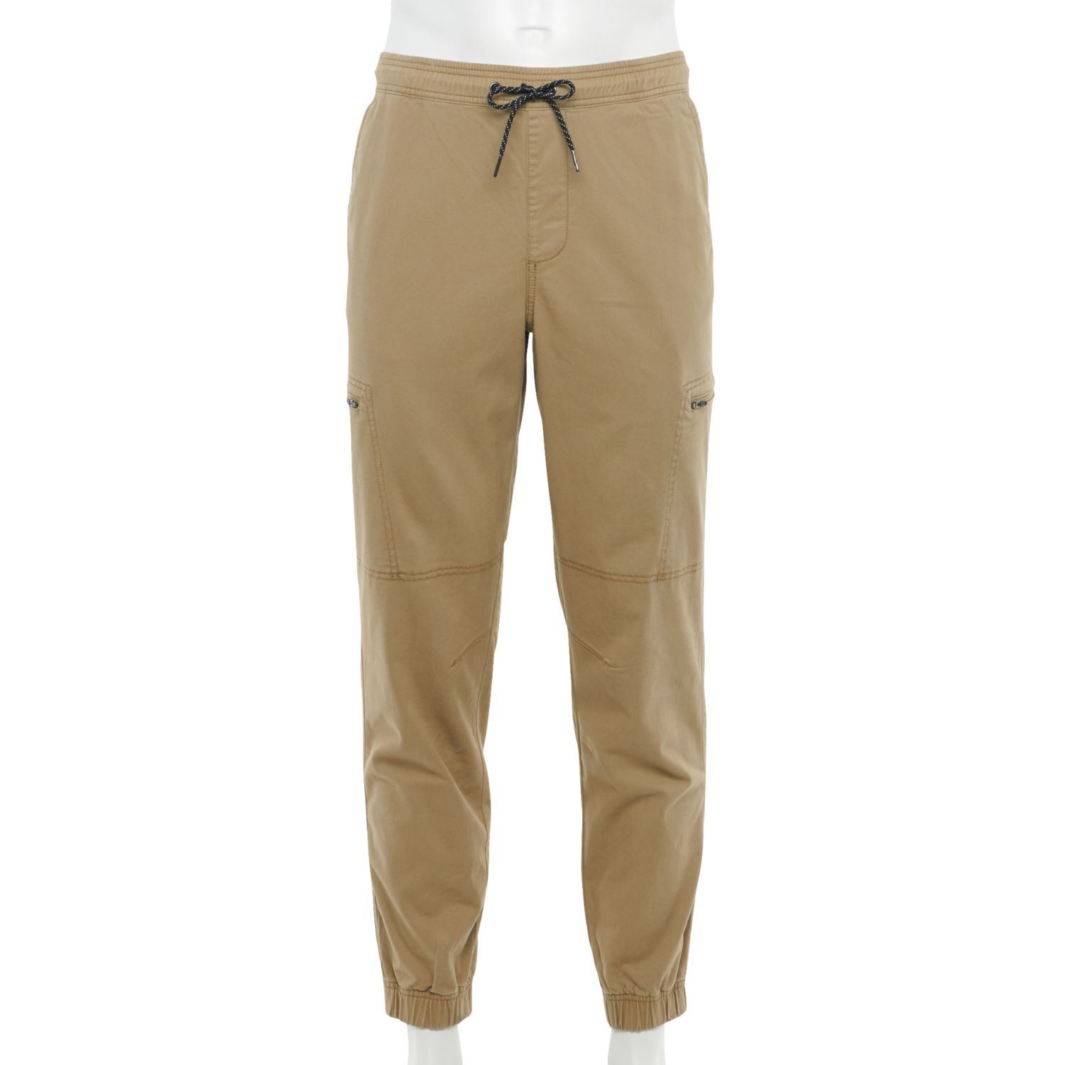 black khaki jogger pants