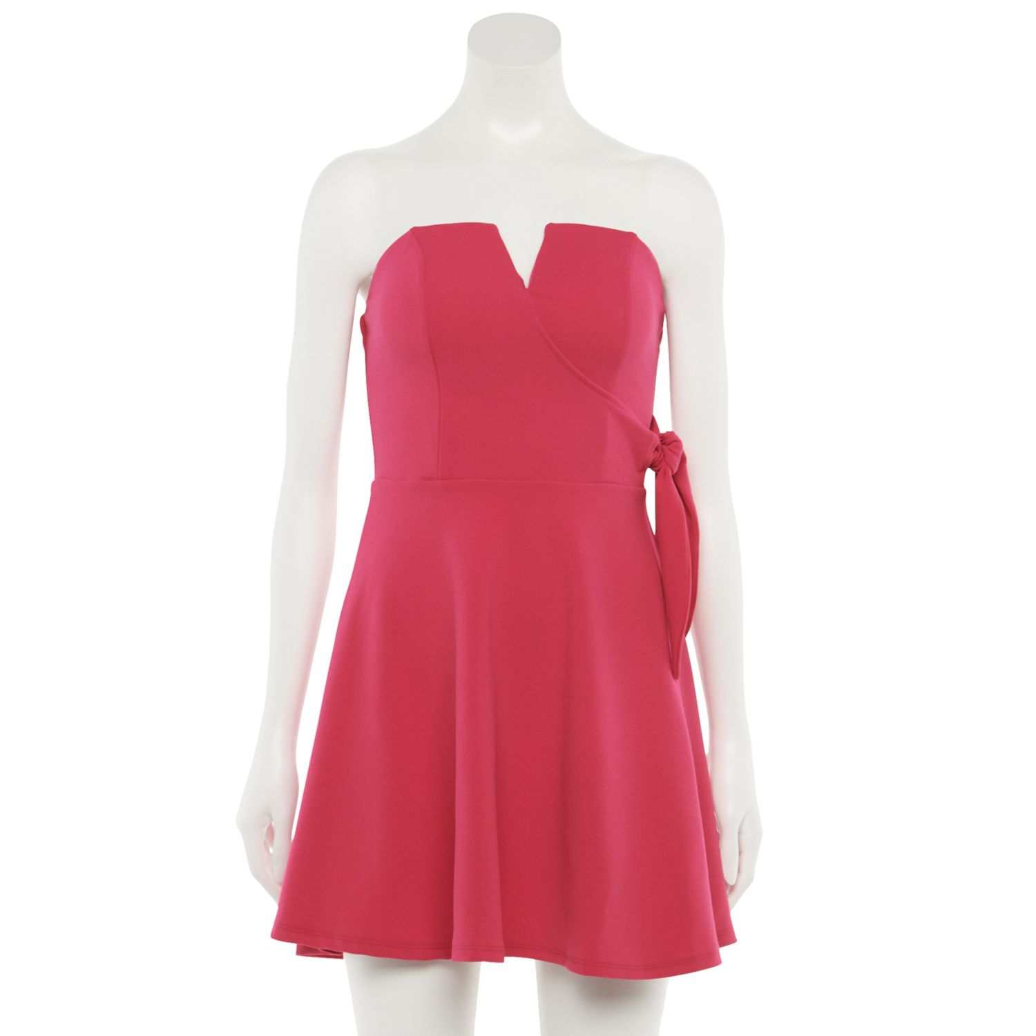 strapless wrap dress