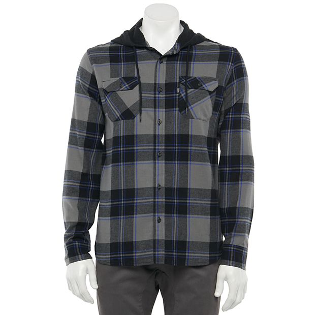 Men s Caliville Hooded Button Down Flannel