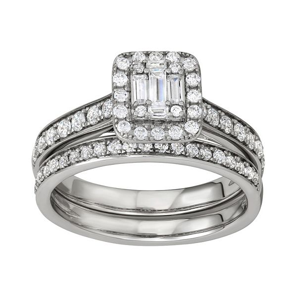 Sam's club emerald hot sale cut engagement ring