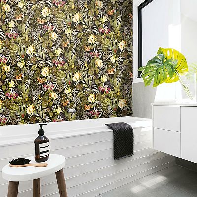 Roommates Tropical Flowers Peel & Stick Wallpaper