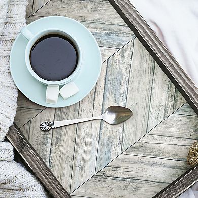 RoomMates Herringbone Faux Board Peel & Stick Wallpaper