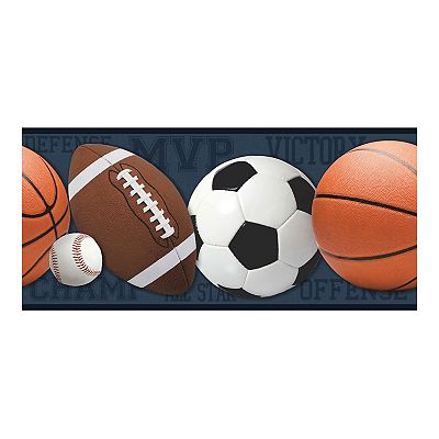 RoomMates Sports Balls Peel and Stick Border RoomMates Sports Balls Peel and Stick Border