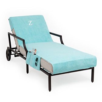 Linum Home Textiles Turkish Cotton Personalized Chaise Lounge Chair Slipcover & Side Pockets