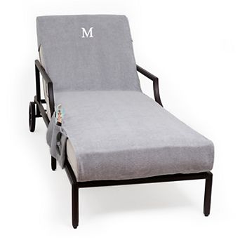 Linum Home Textiles Turkish Cotton Personalized Chaise Lounge Chair Slipcover & Side Pockets