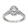 Simply Vera Vera Wang 14k White Gold 1/2 Carat T.W. Diamond Double Halo Engagement Ring