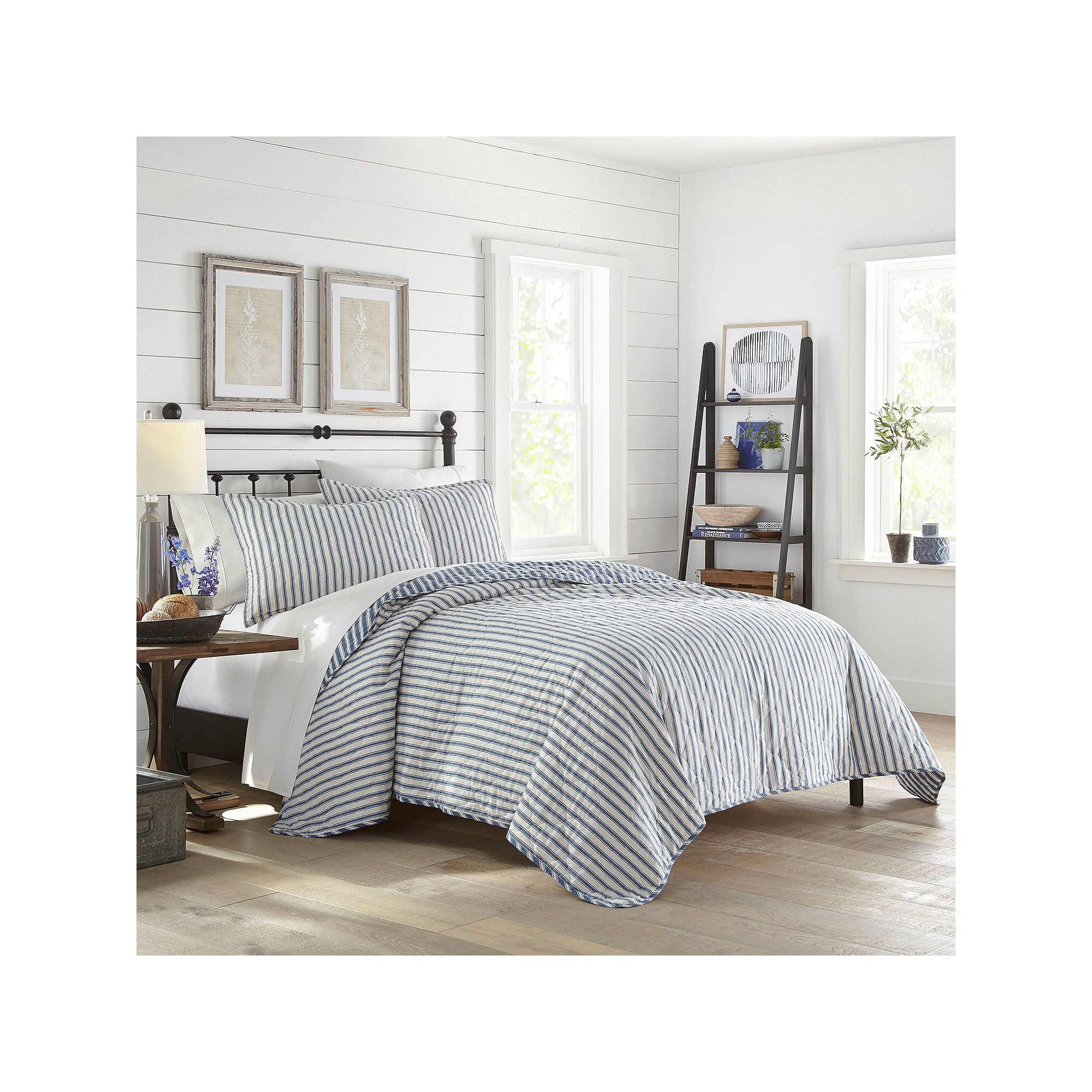 61992717 Stone Cottage Willow Way Ticking Stripe Quilt Set, sku 61992717