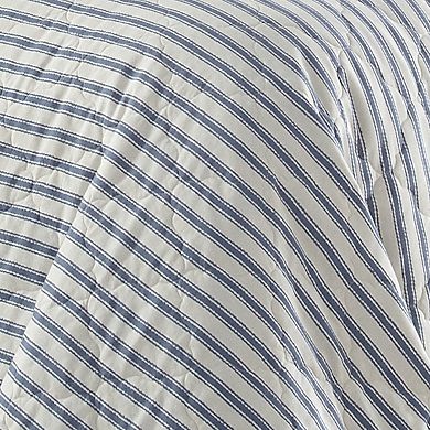 Stone Cottage Willow Way Ticking Stripe Quilt Set