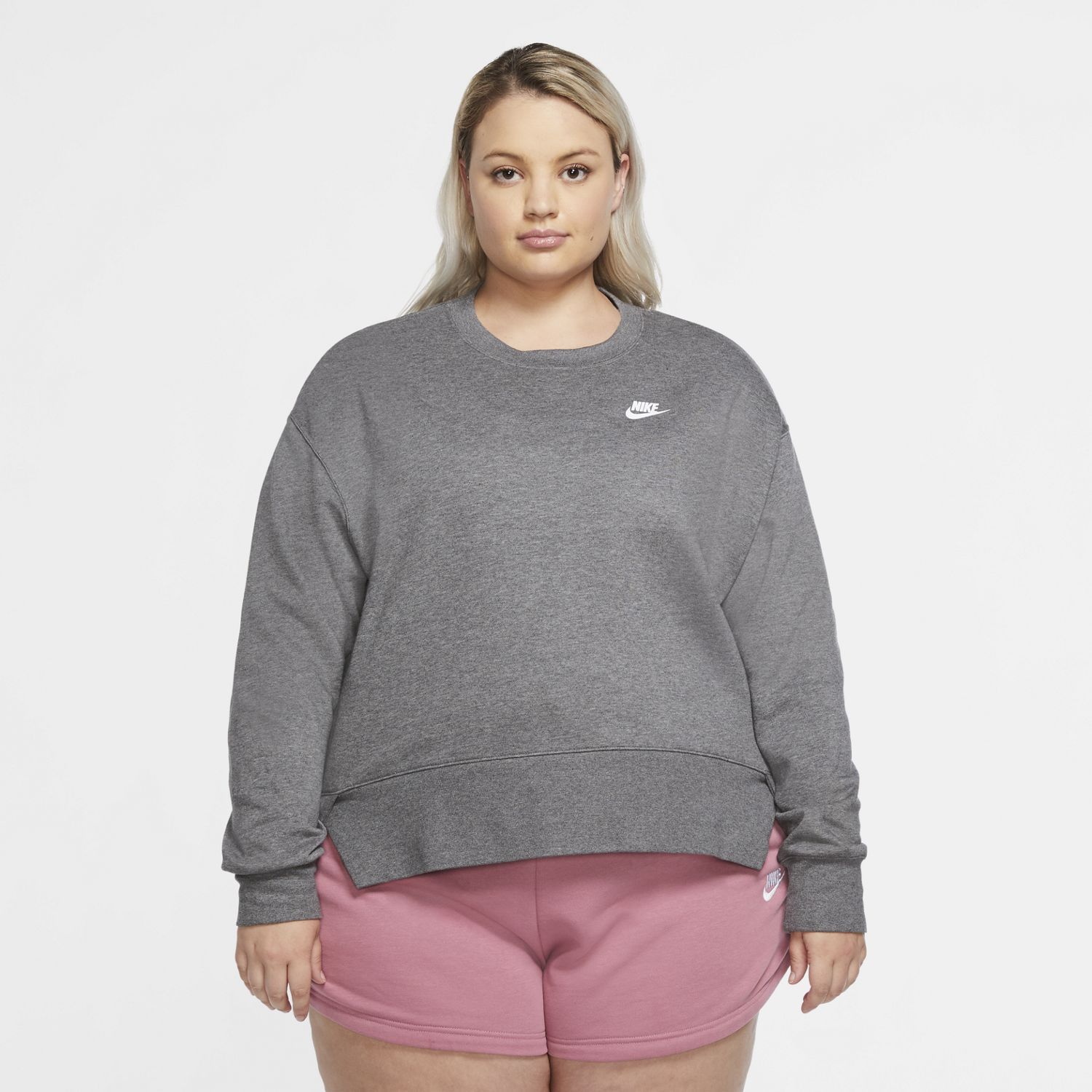 fleece crewneck sweatshirt