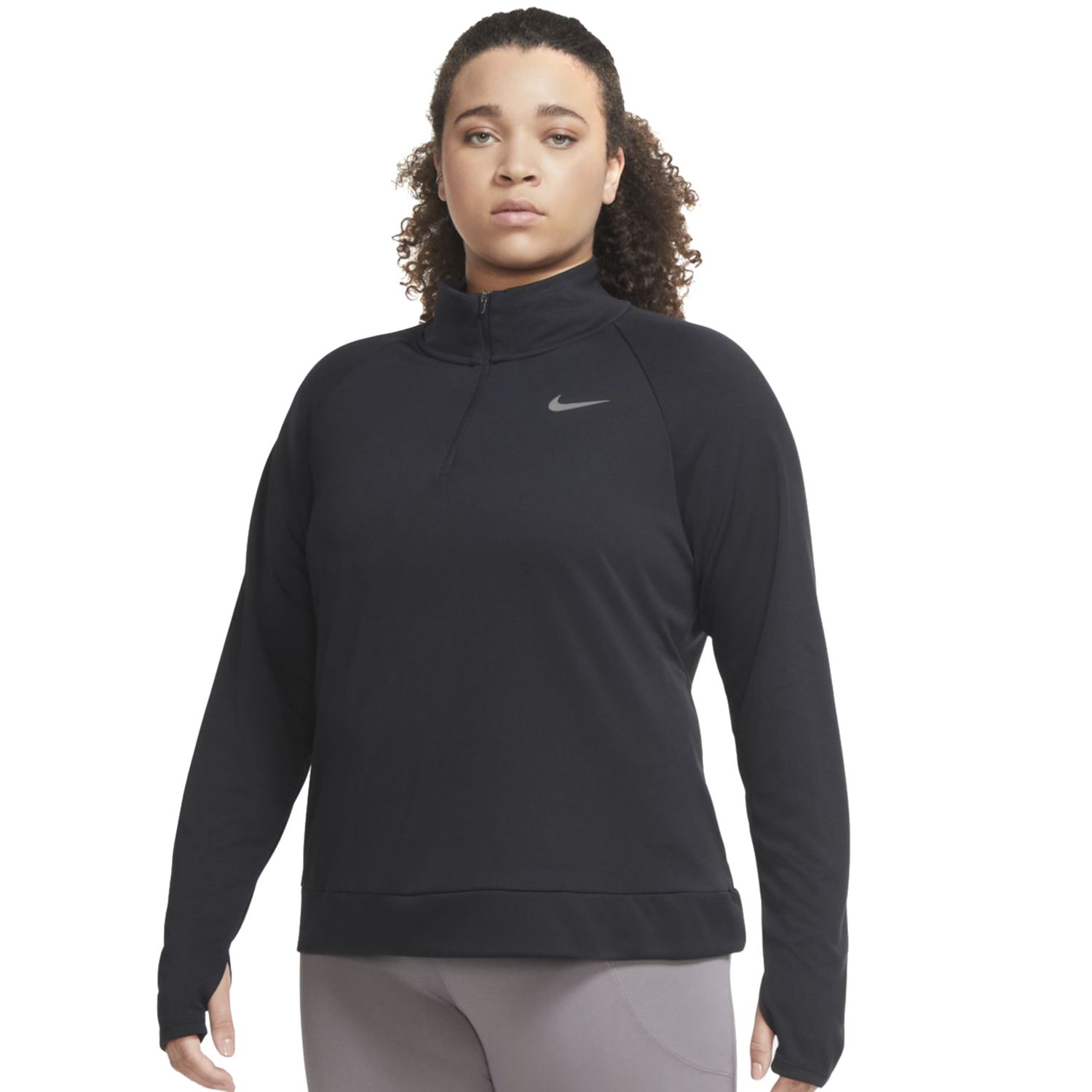 womens zip running top