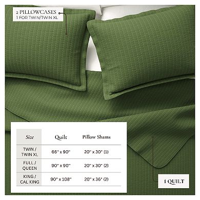 Madelinen® Alicia Channel Stitch Quilt and Sham Set