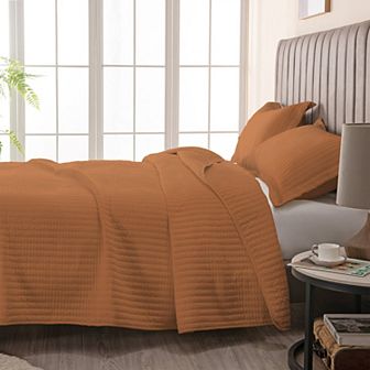 Madelinen® Alicia Channel Stitch Quilt and Sham Set