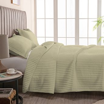 Madelinen® Alicia Channel Stitch Quilt and Sham Set